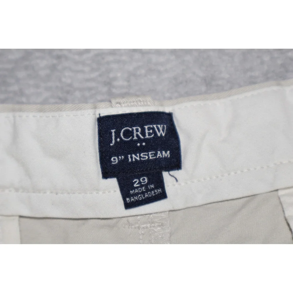 J.Crew Chino Shorts Mens 29 Light Tan Beige 9 Inch Inseam Stretch Cotton